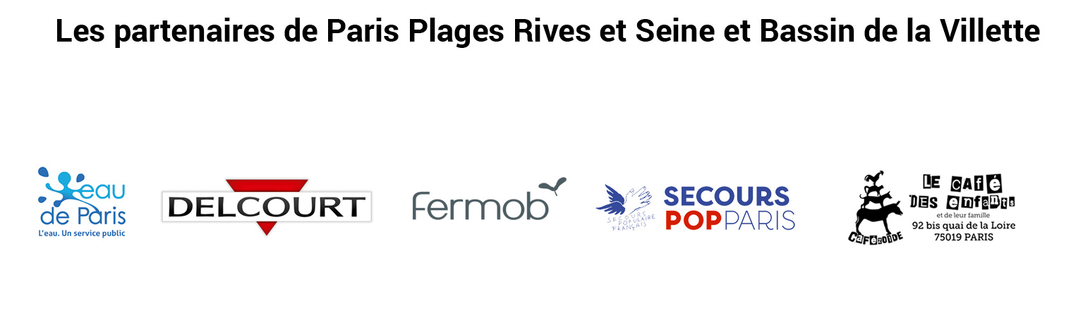 Logo partenaires Paris Plages 2021 (©François Grunberg/Ville de Paris) Logo partenaires Paris Plages 2021