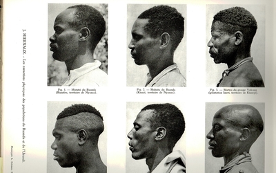 Les caractères physiques des populations du Ruanda et de l’Urundi, Jean Hiernaux, Bruxelles, 1954, planche IV.
