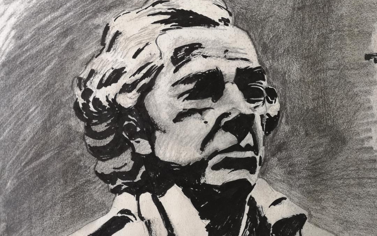 Dessin d'après une statue du Louvre