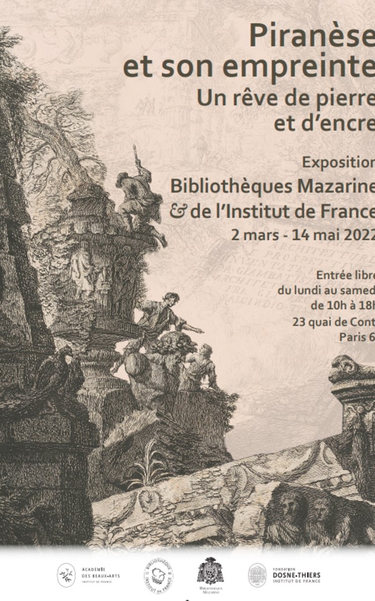 Affiche de l'Exposition "Piranèse et son empreinte : un rêve de pierre et d'encre"