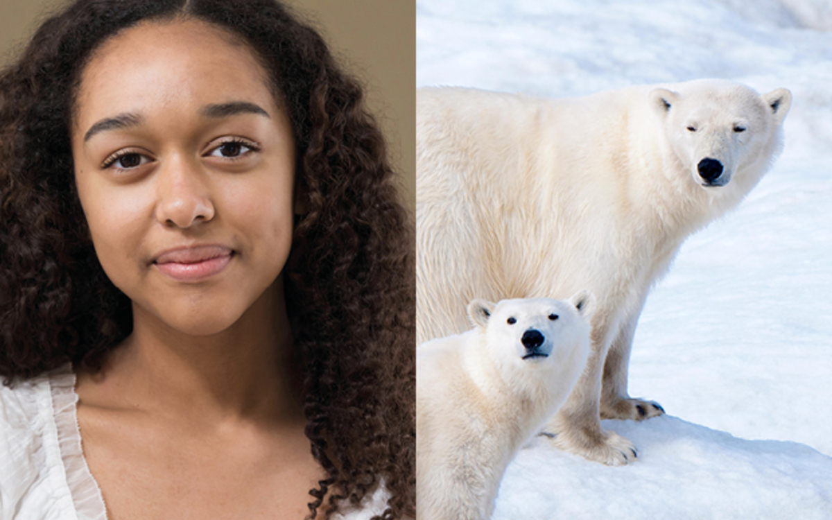 Jeune fille et ours polaire