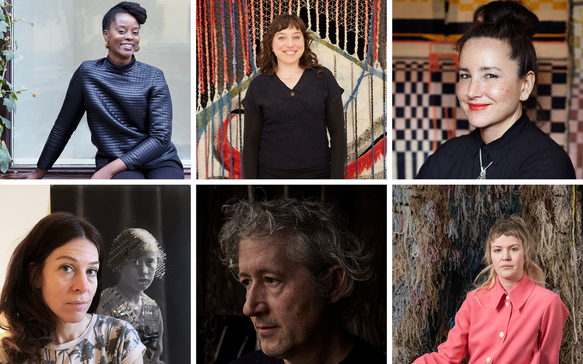 Portraits des artistes et de la commissaire de l'exposition 