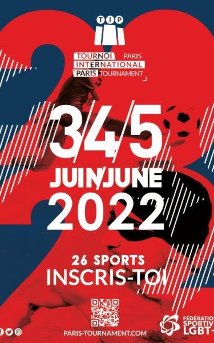 La 16ème Edition du Tournoi International de Paris, organisé par la Fédération Sportive LGBT+, se tient les 3/4/5 Juin Prochain au sein de nombreuses infrastructures sportives de la Ville de Paris . Plus de 2000 participant.e.s sont attendu.e.s durant le week-end !!Bienveillance et convivialité sont plus  que des priorités, ce sont des valeurs indispensables pour faire de ce Tournoi, un modèle d'Inclusion dans le Sport et partout ailleurs....