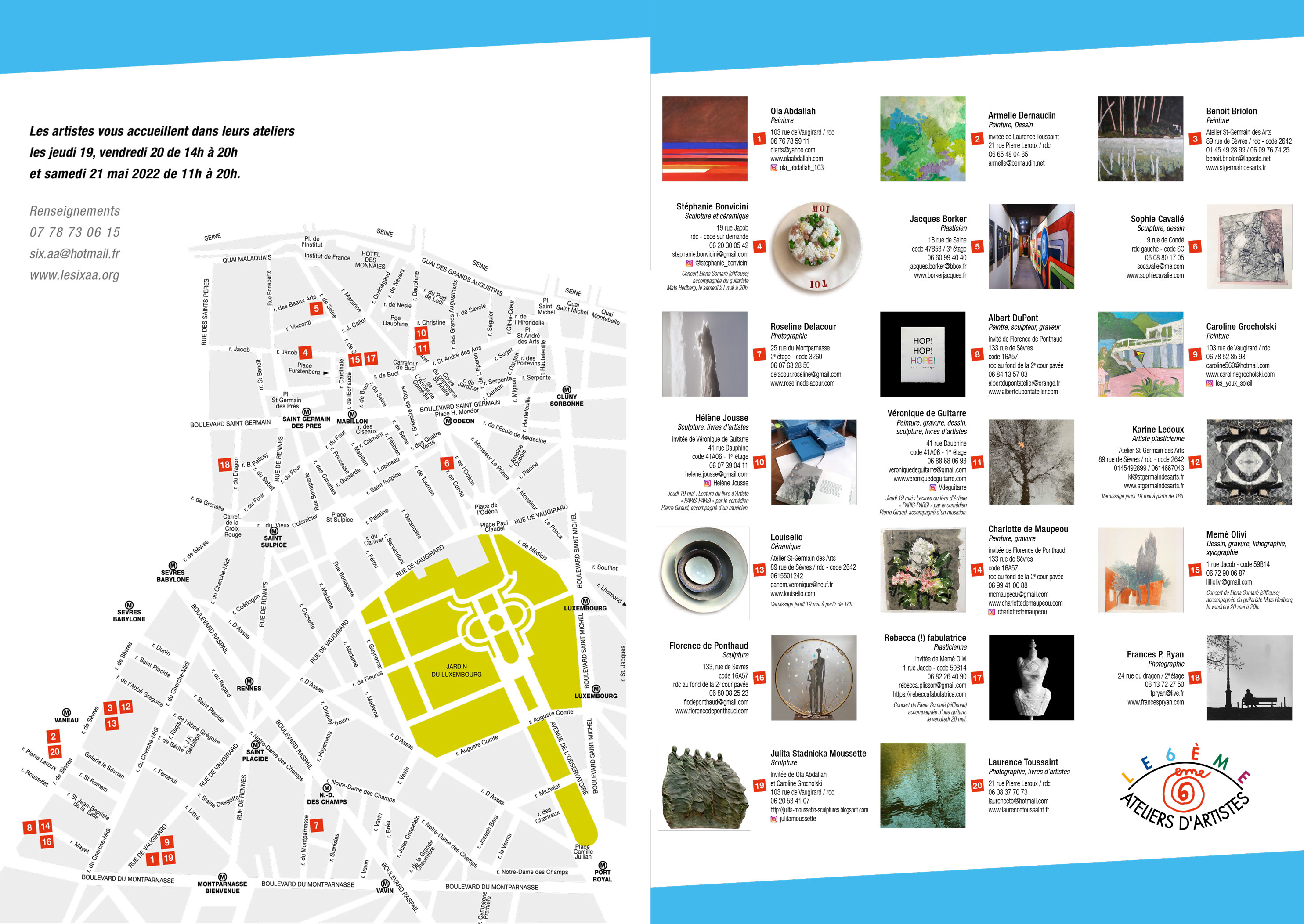 Programme des Portes Ouvertes du 6ème arrondissement de Paris