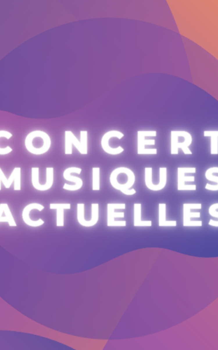 Intitulé de l'évènement sur fond de couleur violet