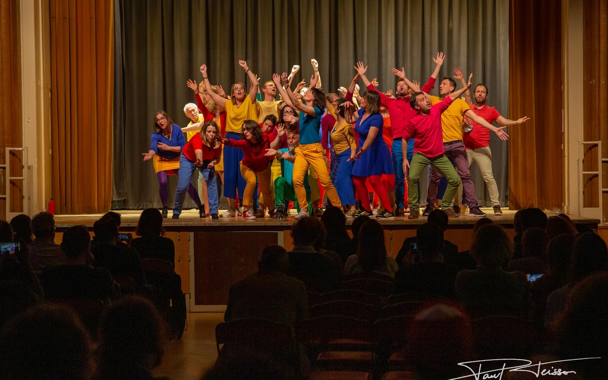 Abadachoeur regroupe 45 choristes de tous les âges. Choeur en mouvement avec un répertoire de musique actuelle, a cappella.