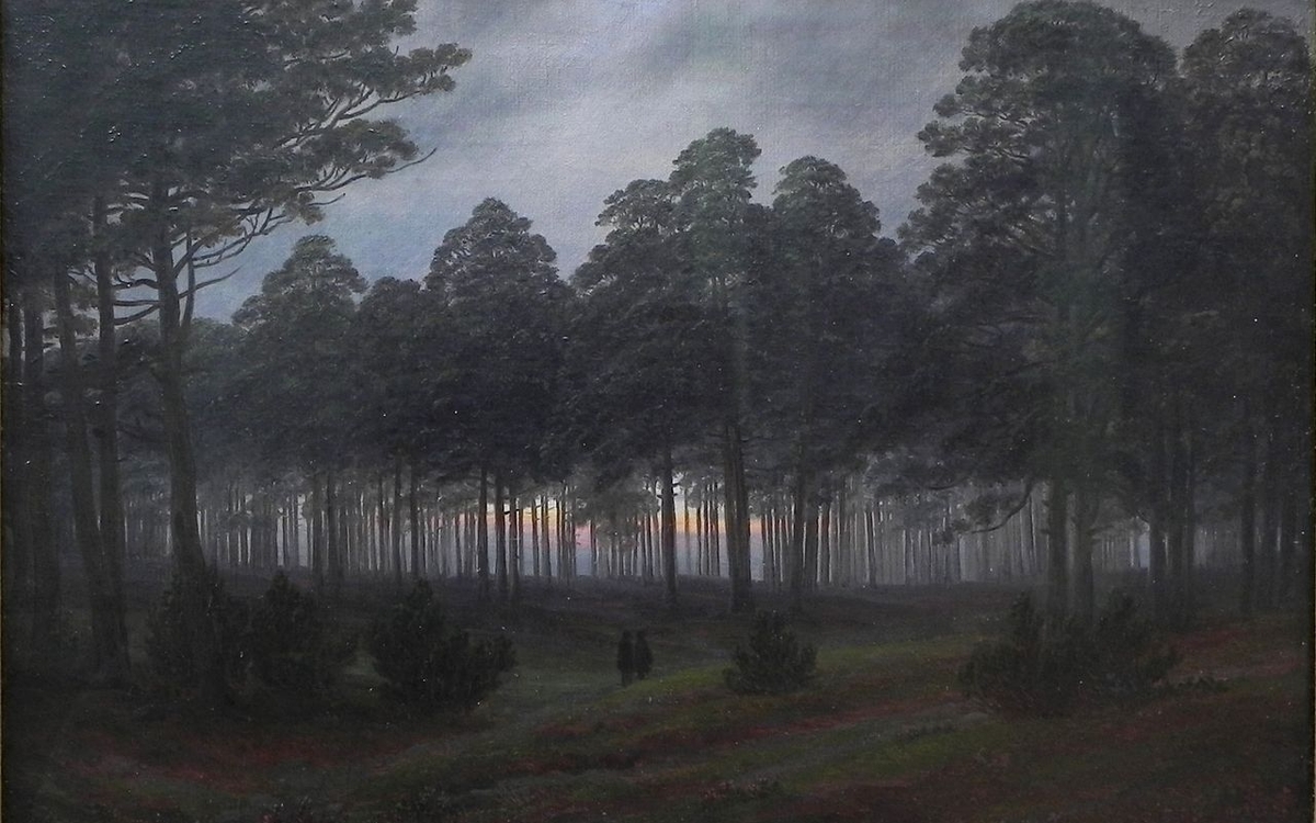 tableau "Le soir" de Caspar David Friedrich