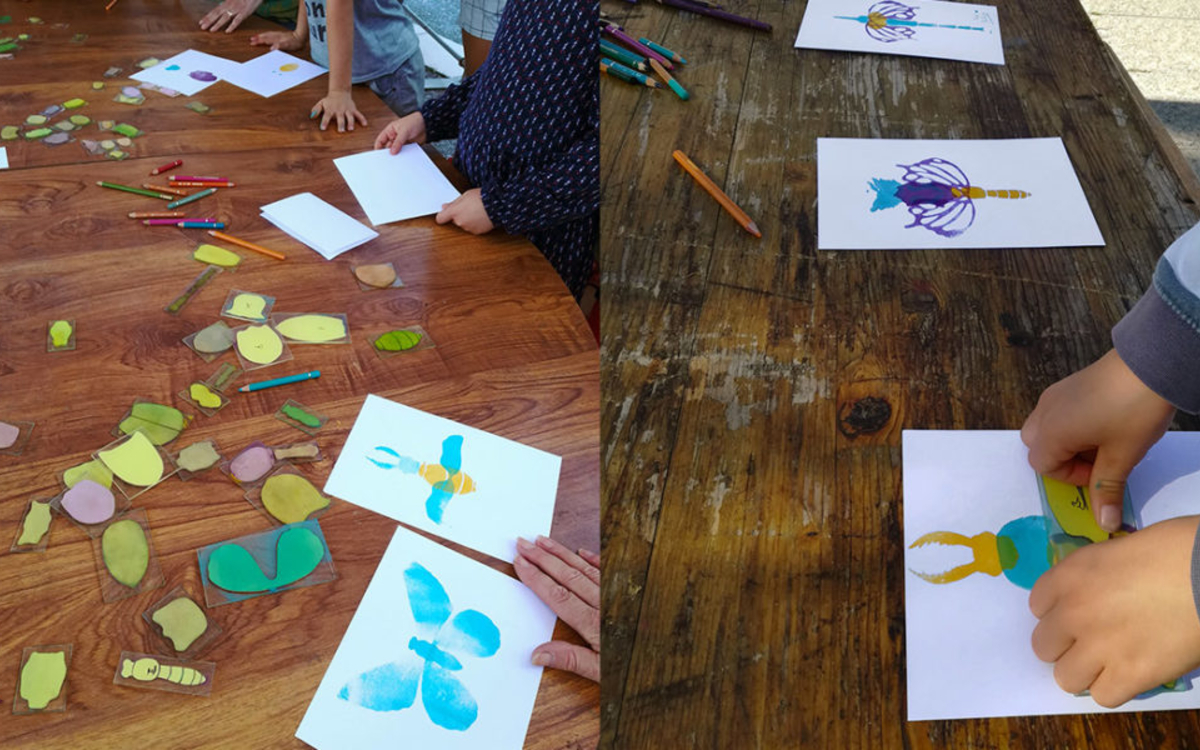 Atelier utilisant des tampons