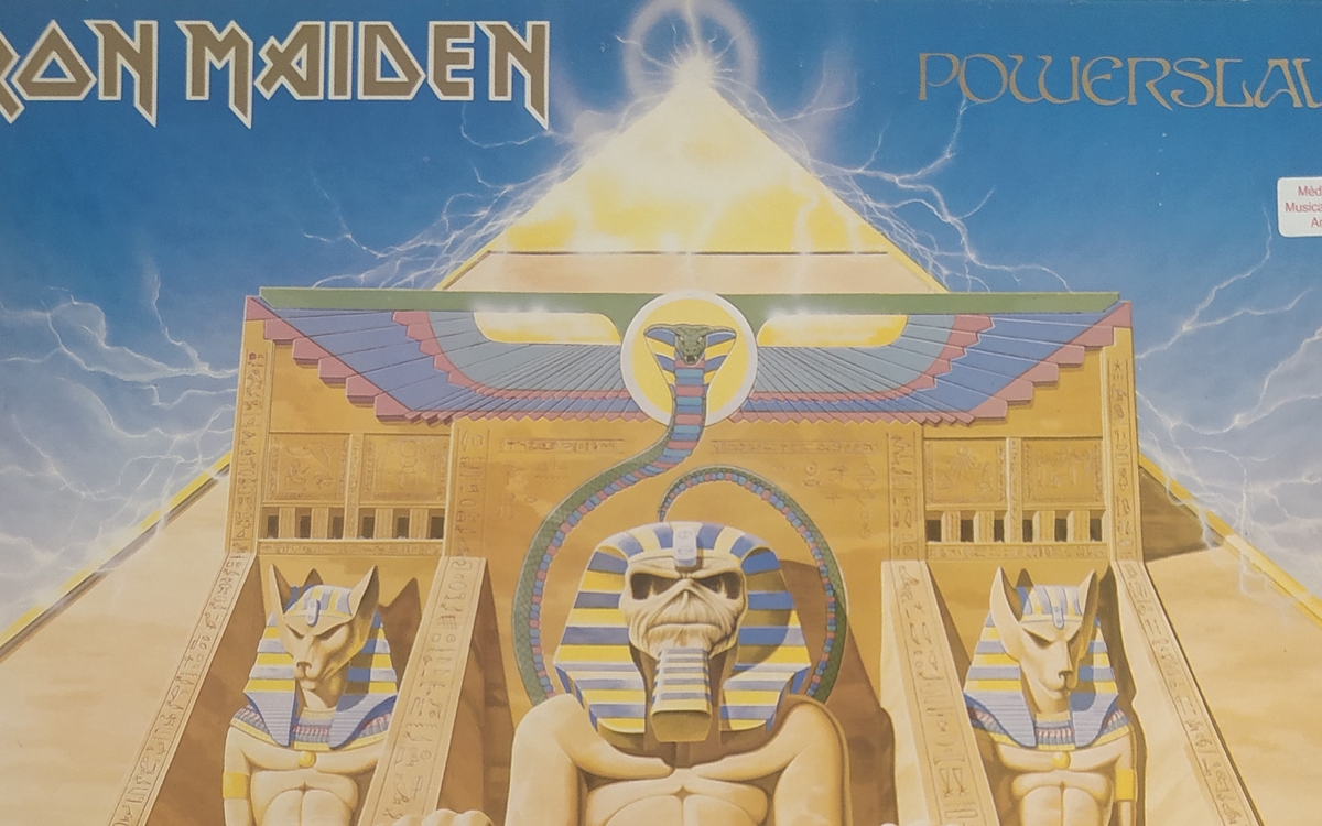 Pochette disque vinyle Powerslave d'Iron Maiden