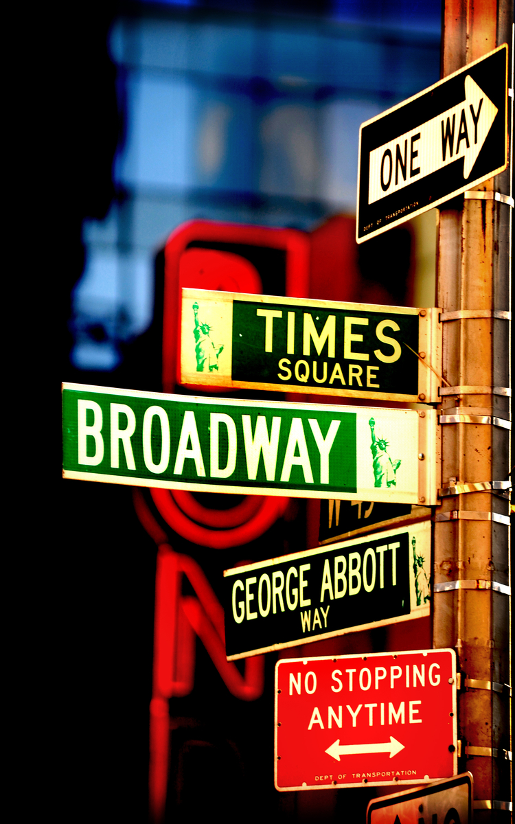 plaque de rue Signes 4 Fun Broadway 