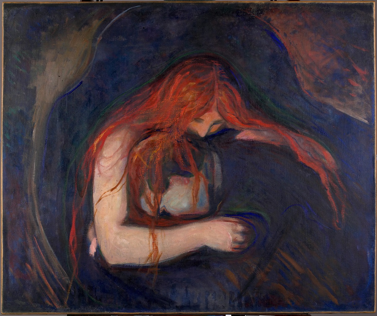 Edvard Munch Vampire 1895 Huile sur toile 91 × 109 cm Oslo, Munchmuseet 