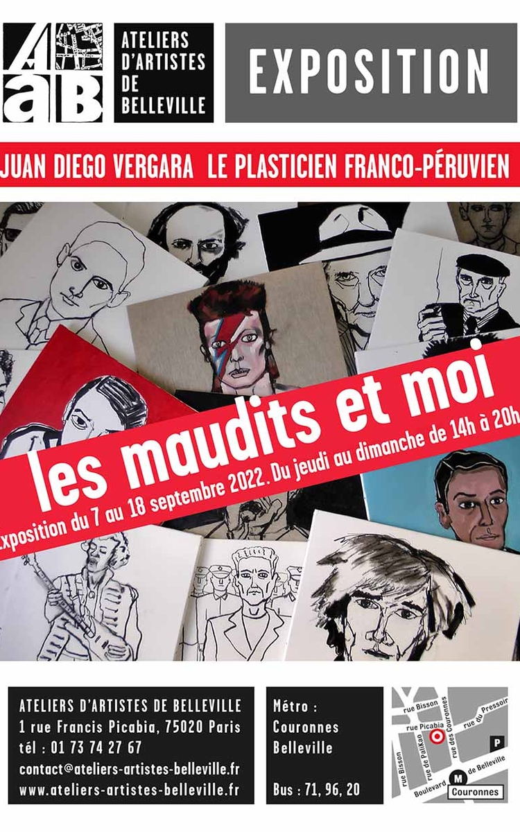 "Le point de départ de cette série fut l’utilisation de l’autoportrait comme moyen d’expression pour raconter différentes situations de ma vie quotidienne à Paris. De l’autoportrait, je suis passé à l’élaboration de portraits d’artistes qui m’intéressent et dont je me sens proche des œuvres.