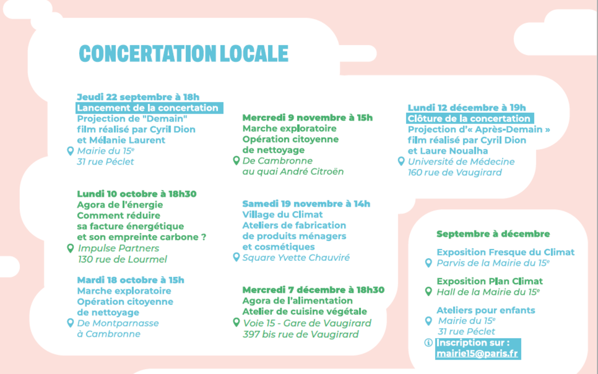 Concertation locale 15e