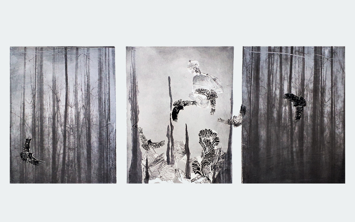 triptyque de gravures de Carole Chapé