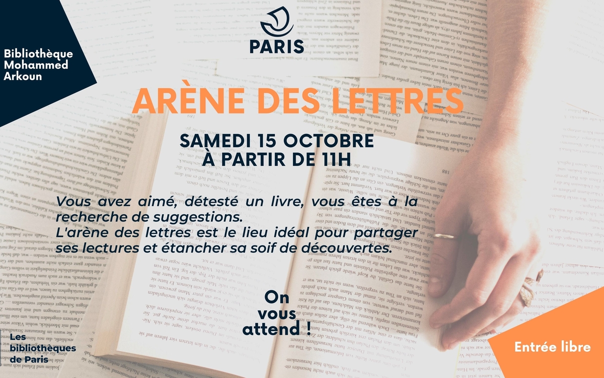 Arène des lettres, café littéraire du 15 octobre