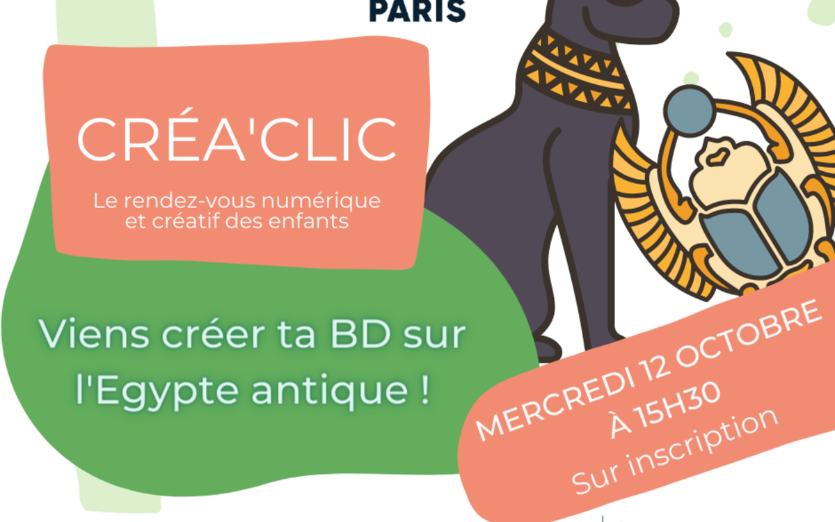 Intitulé d el'atelier : créa'clic. Un scarabé et un loup symboles égyptiens