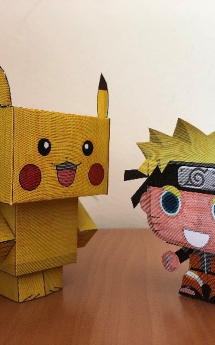 Papertoys de Pikachu et Naruto