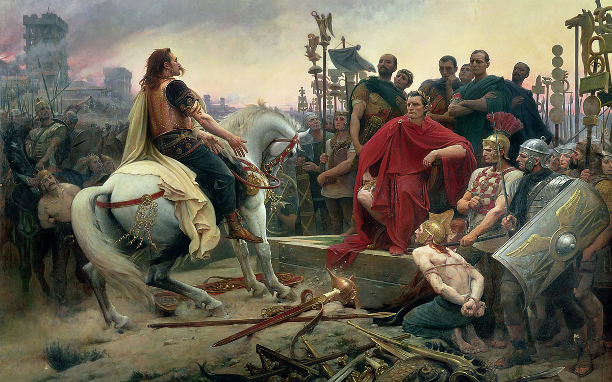 Vercingétorix devant César par Lionel Royer, huile sur toile conservée au Musée Crozatier