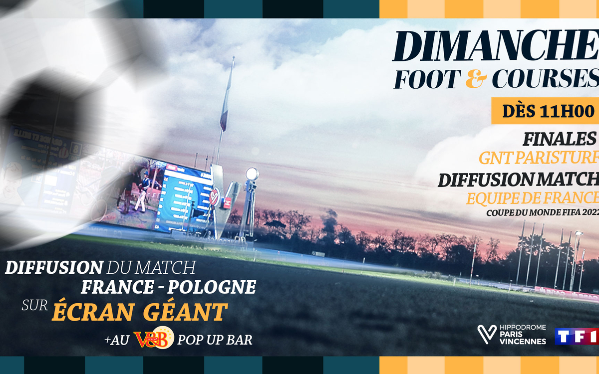 Dimanche 4 décembre, venez profites de la fête des régions à l'hippodrome avec diffusion du match à l'hippodrome Paris-Vincennes Paris-Vincennes avec la présence de stands gastronomiques aux couleurs des régions de France !  