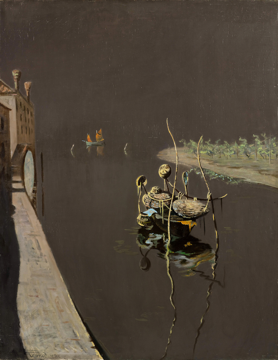 Léonide Berman (1898-1976) Malamocco, Lagune Vénitienne 1948, Huile sur toile, 91, 5 x 71 cm 