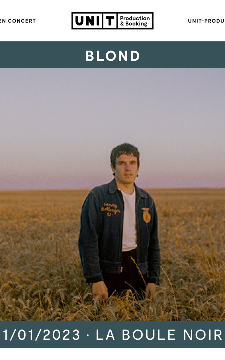 Affiche du concert de Blond à la Boule Noire