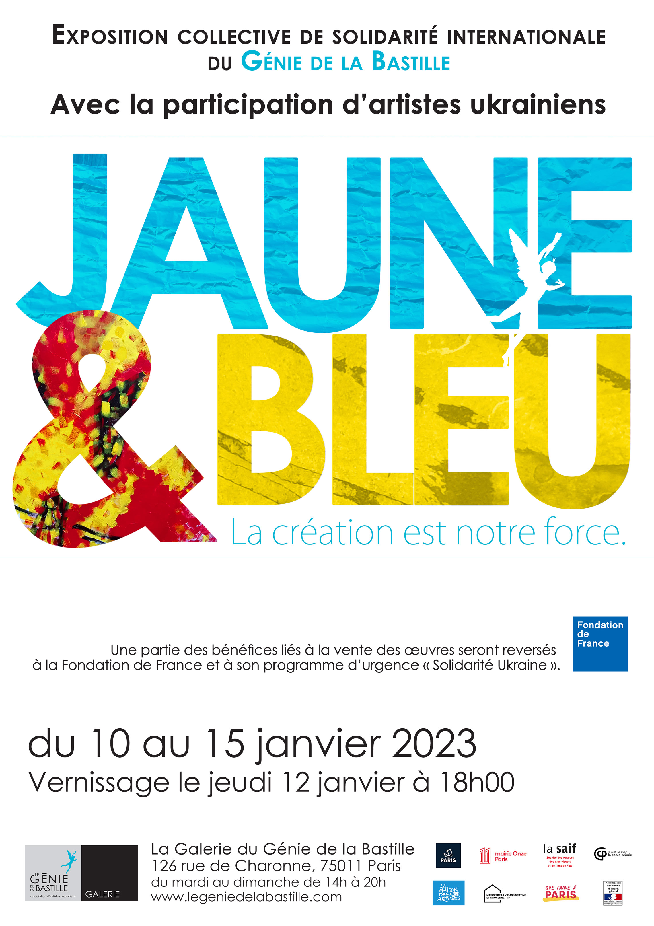 Affiche de l'exposition JAUNE &amp; BLEU
