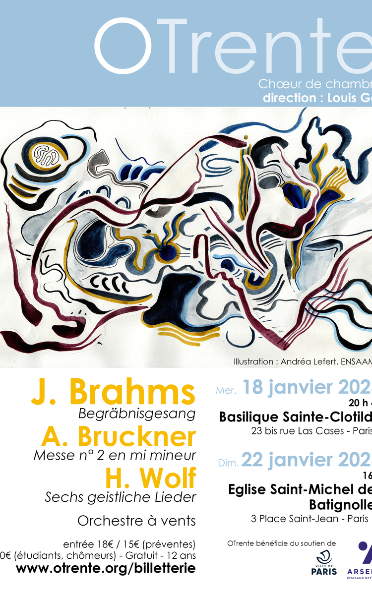 Affiche Concert Brahms Bruckner Wolf OTrente