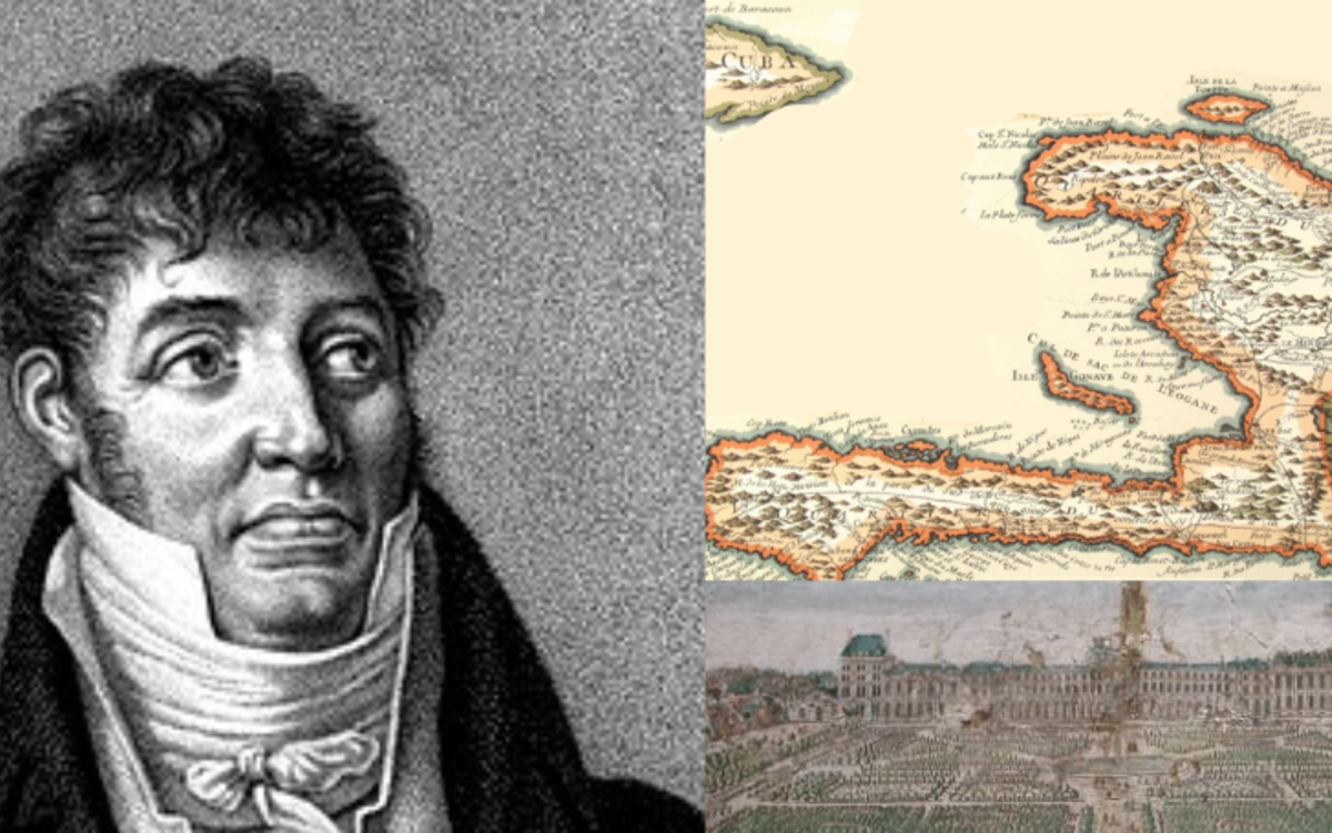 Augustin de Piis, une carte d'Haïti, une vue des Tuileries