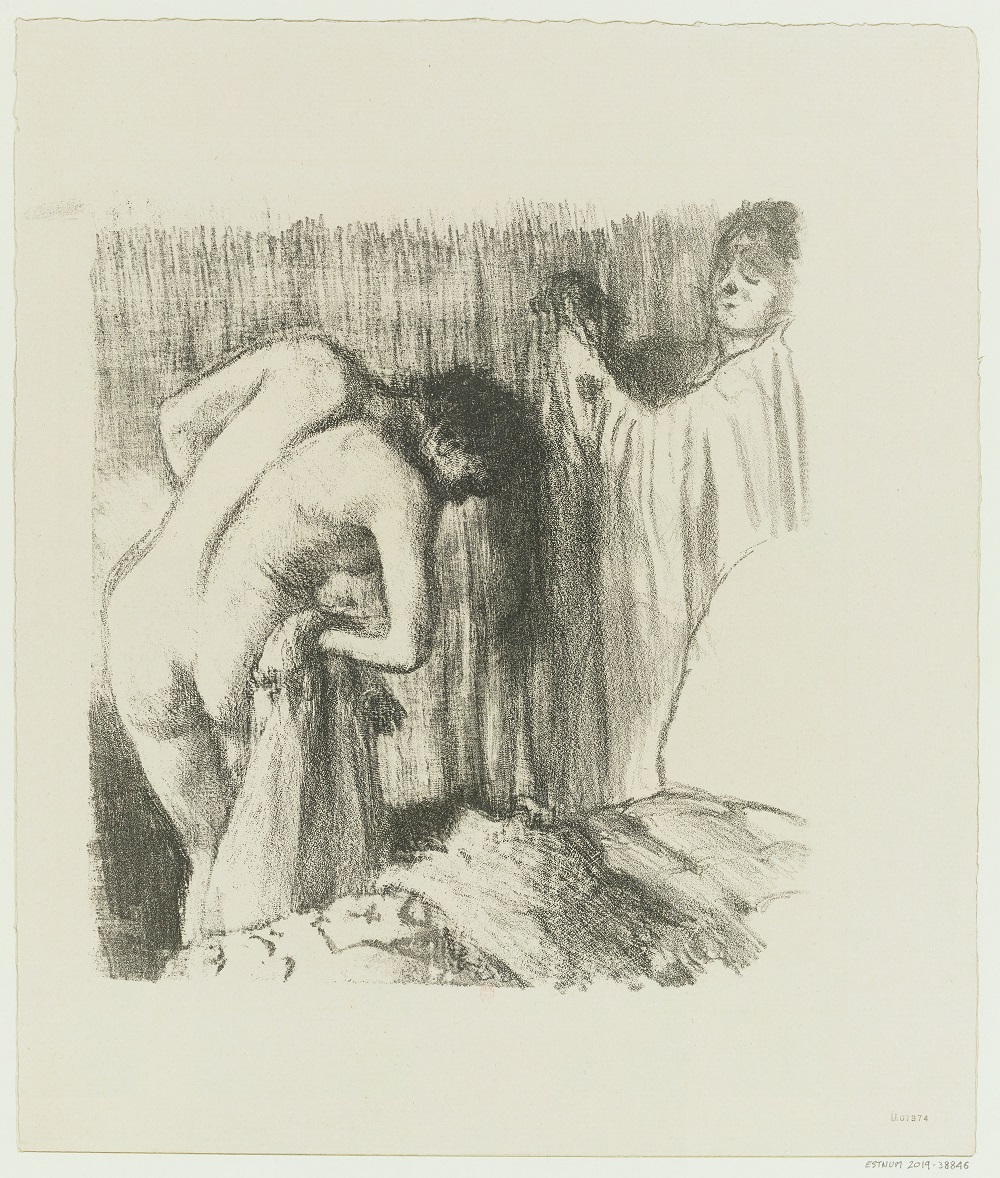 Edgar Degas, Sortie du bain vers 1891-1892 Estampe, 1er état BnF, département des Estampes et de la photographie 