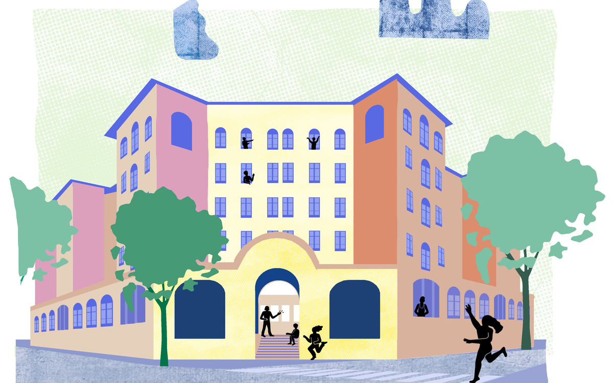 devanture du Palais de la femme