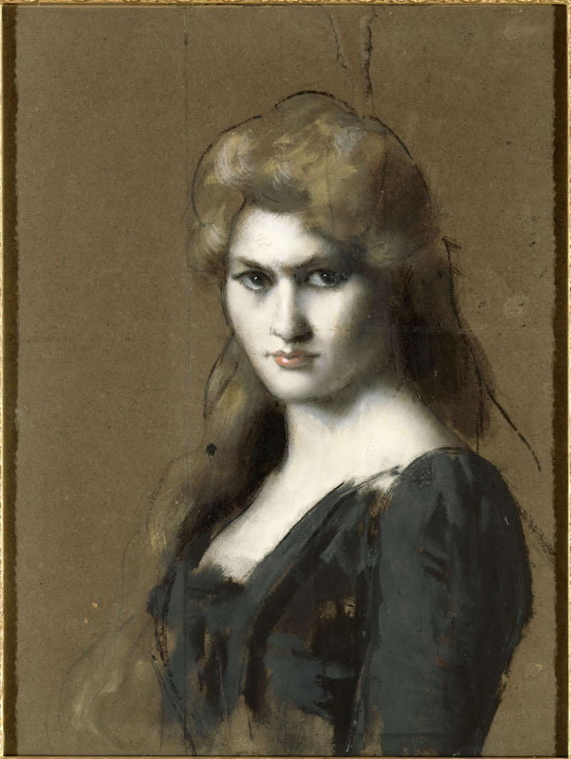 JJ Henner, Portrait de Thérèse Bianchi, plus tard comtesse Joachim Murat. Etude, entre 1888 et 1889 