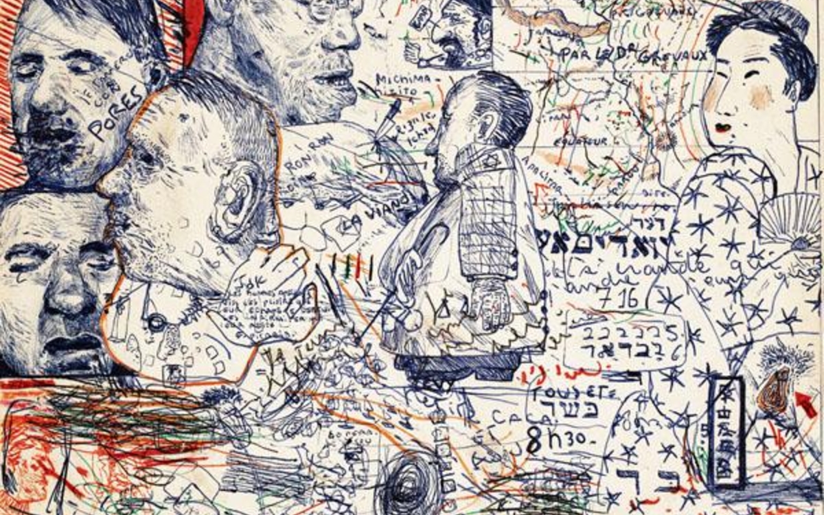 Un dessin de l'artiste au stylo-bille