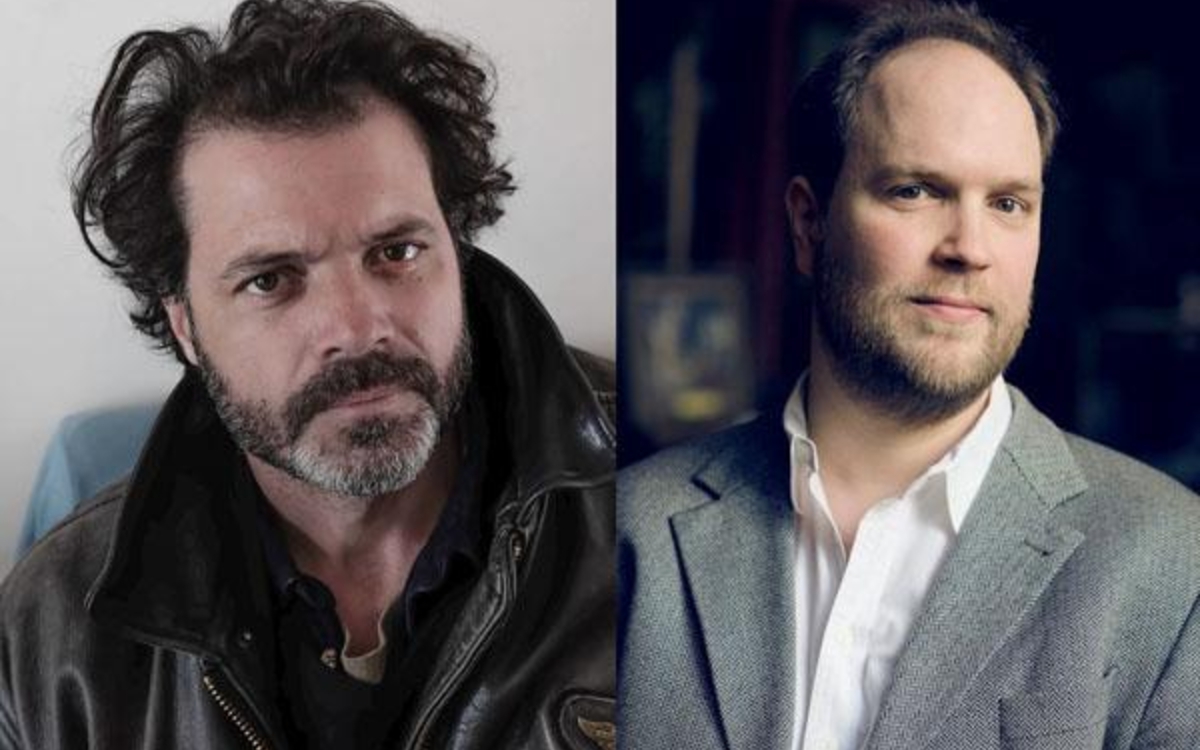 les deux musiciens : Jonas Vitaud et Matthieu Marie 