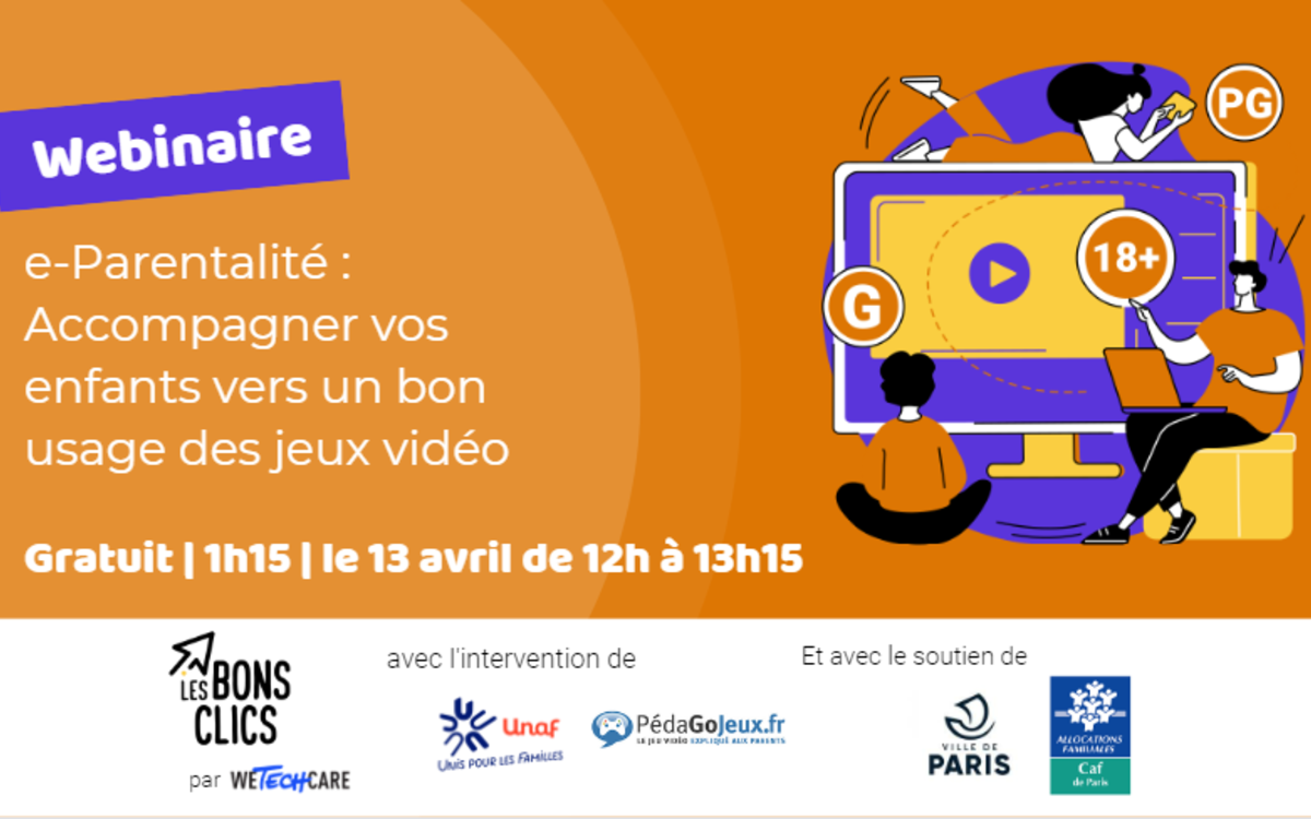Visuels webinaire eParentalité & Jeux vidéos