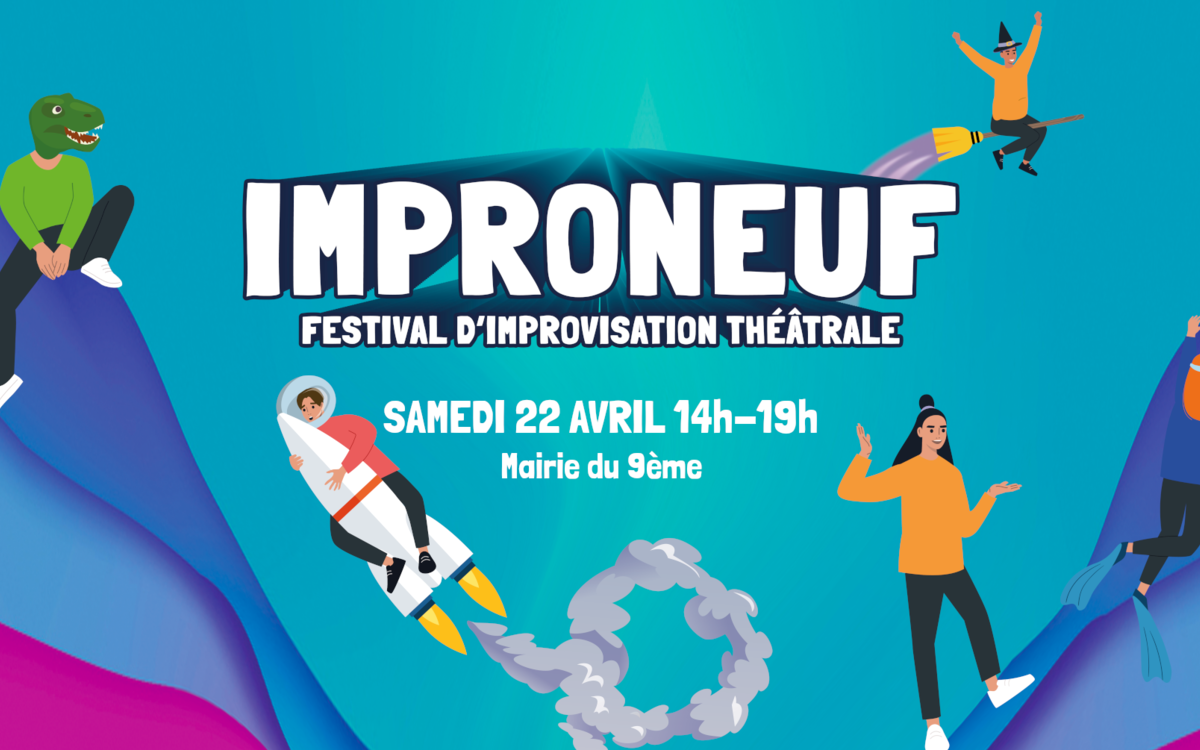 Festival d'improvisation ayant lieu le samedi 22 avril de 14 à 19h à la mairie du 9e arrondissement. Le festival est GRATUIT. 