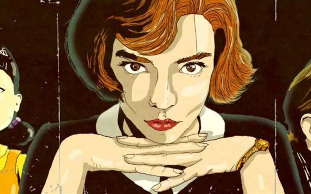 Visages de face de personnages féminins de séries.