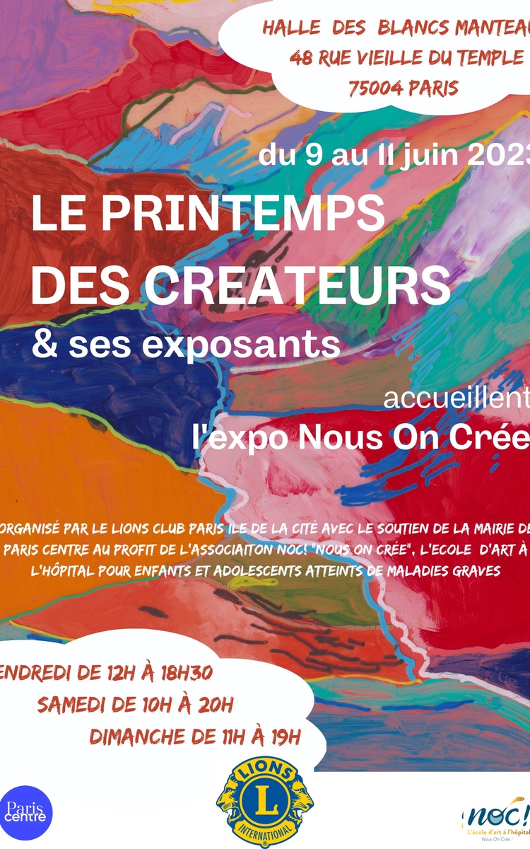 Flyer annonçant l'événement Le Printemps des créateurs 2023