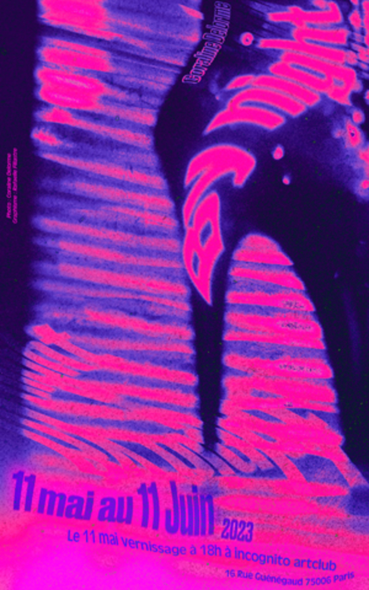 fluer de l'artiste coraline Delorme pour son exposition By night