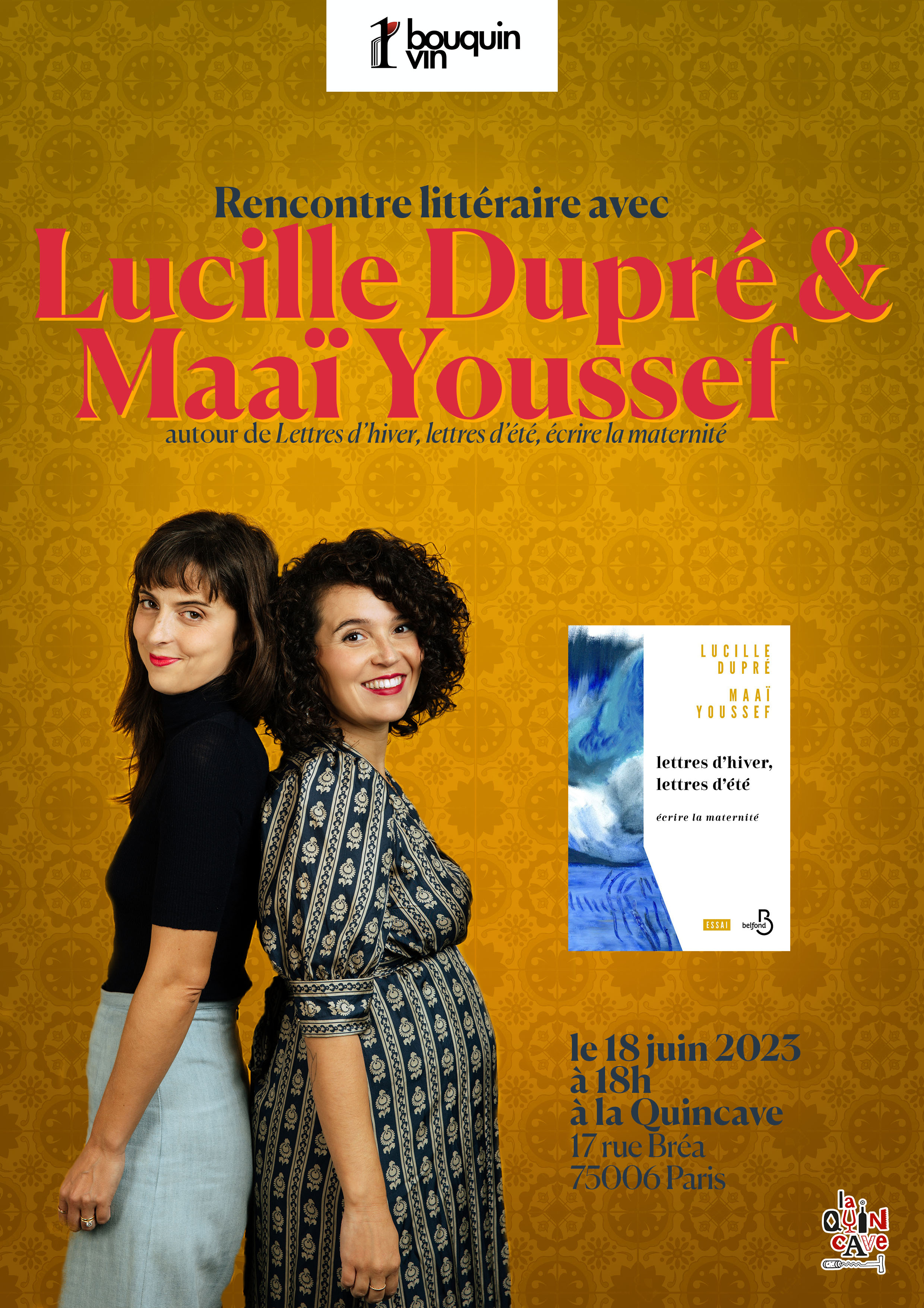 1 bouquin 1 vin : Lucille Dupré et Maaï Youssef
