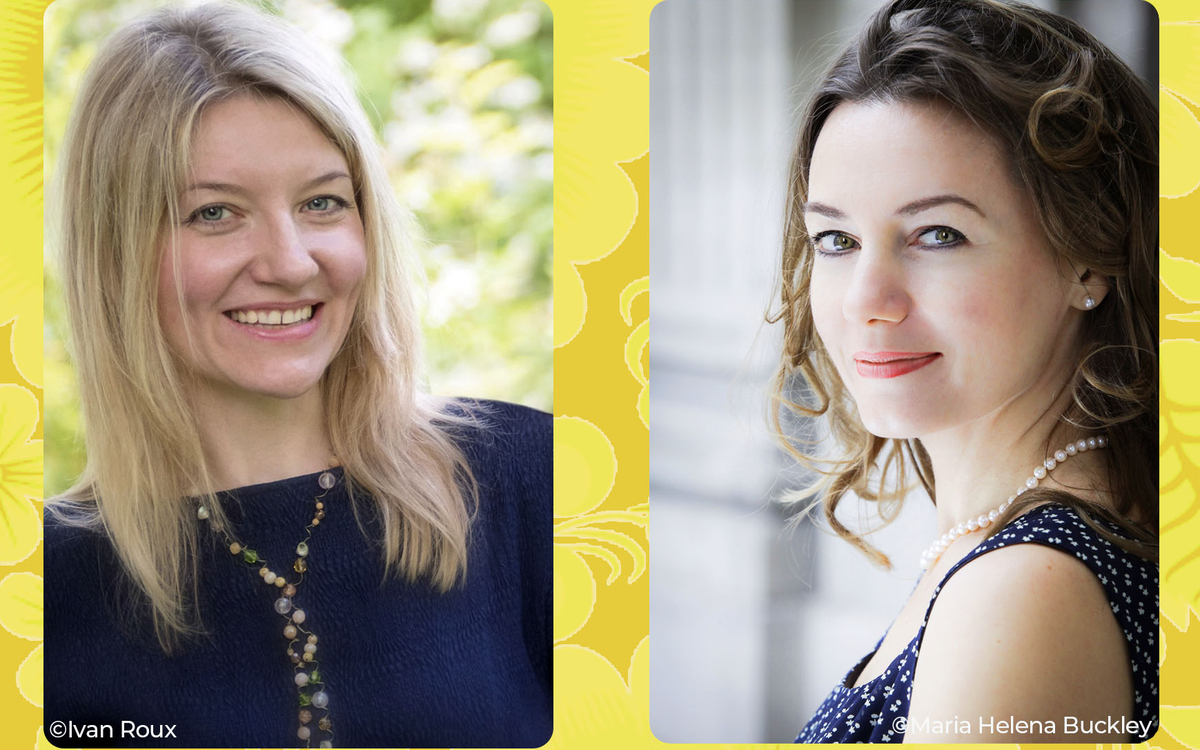 Portrait des deux artistes, la pianiste et la soprano