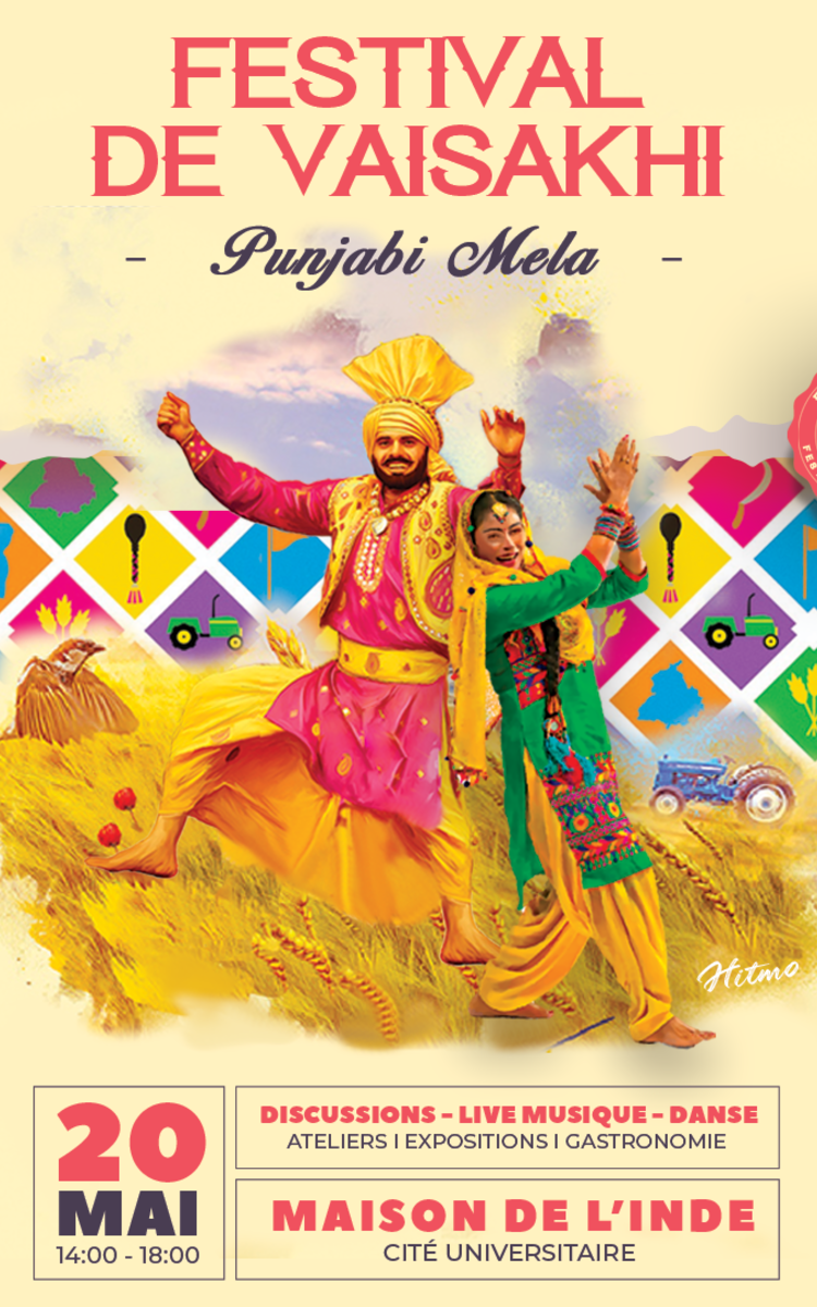 Le Vaisakhi est une fête traditionnelle originaire du Pendjab (Inde) Il représente traditionnellement la fête de la moisson et la célébration de l’arrivée du printemps, saison très importante dans une région agricole comme le Pendjab. Depuis 1699, la fête a également acquis une signification religieuse majeure chez les Sikhs : c’est de fait l’anniversaire de l’institution de l’Amrit Sanskar, le « baptême » sikh, et du Khalsa, l’« ordre des purs », dont font partie tous les Sikhs « baptisés ». Les Sikhs célèbrent cette journée par différents rituels, notamment des processions nommées nagar kirtan. Cette pratique traditionnelle est également reproduite dans tous les pays accueillant une communauté issue de la diaspora sikh, comme dans le cas présent du Vaisakhi à Bobigny, réalisée par la communauté installée en Seine- Saint-Denis.