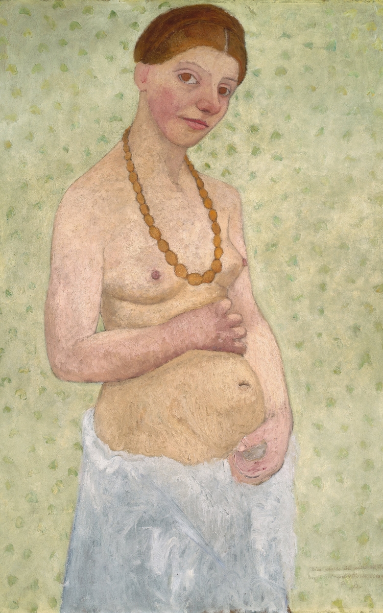 Paula Moderson-Becker, Selbstbildnis am 6 Hochzeitag, 1906 (détail).