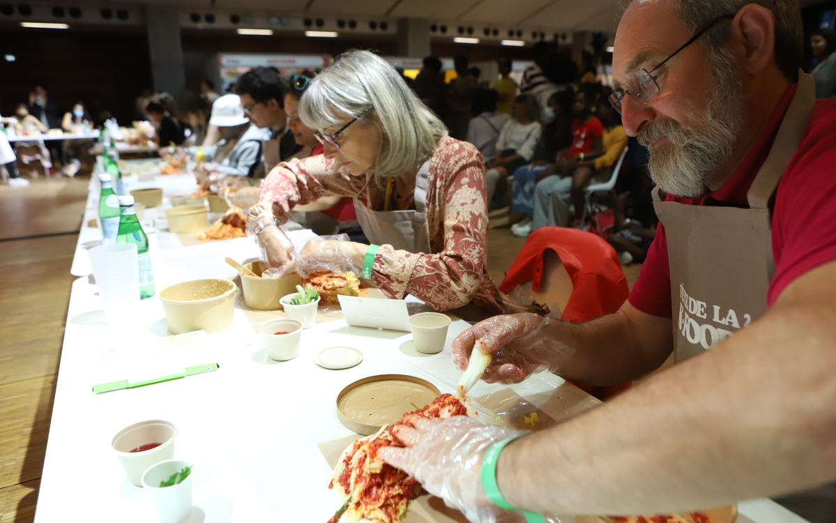 un atelier de cuisine à la Fête de la K-Food ( Paris)