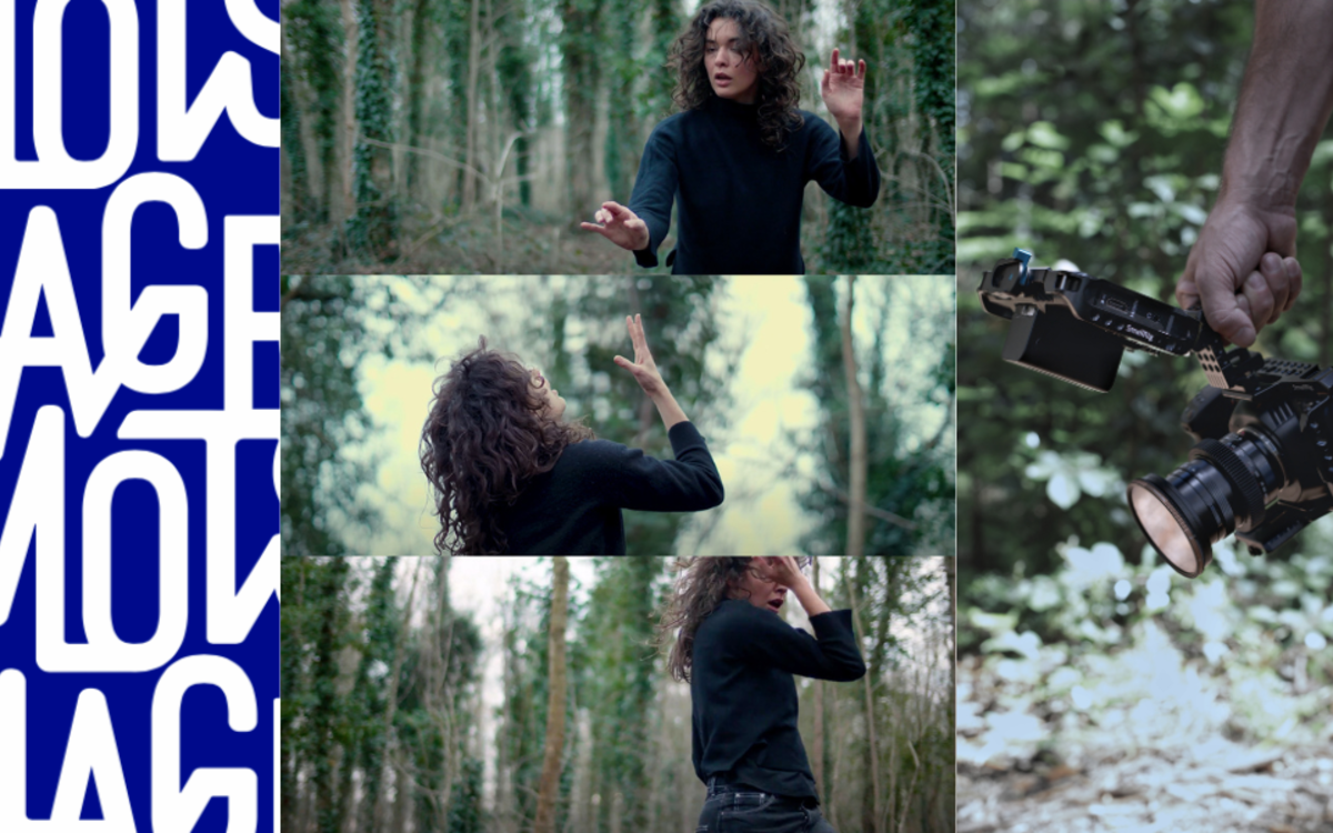 danseuse, logo de l'association : un Images et mots stylisé et un homme tenant une caméra