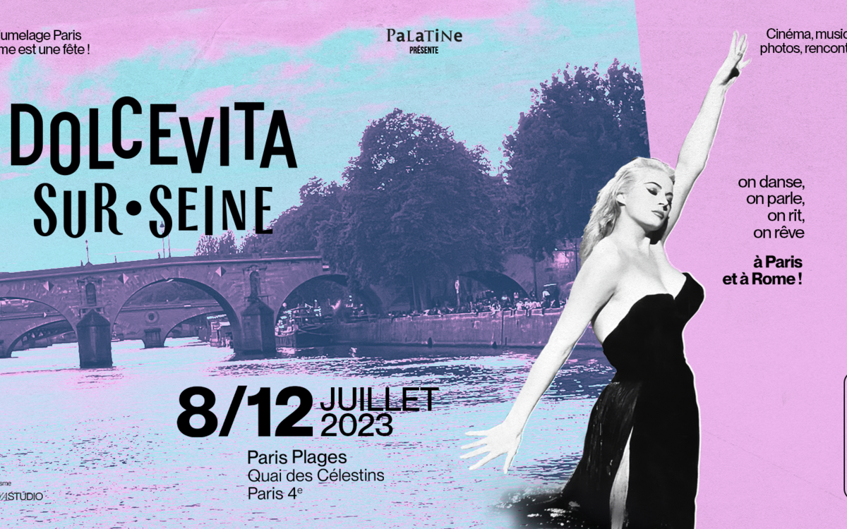 Sur les berges un coin de Rome avec en égerie Anita Ekberg et la Dolce Vita de Fellini