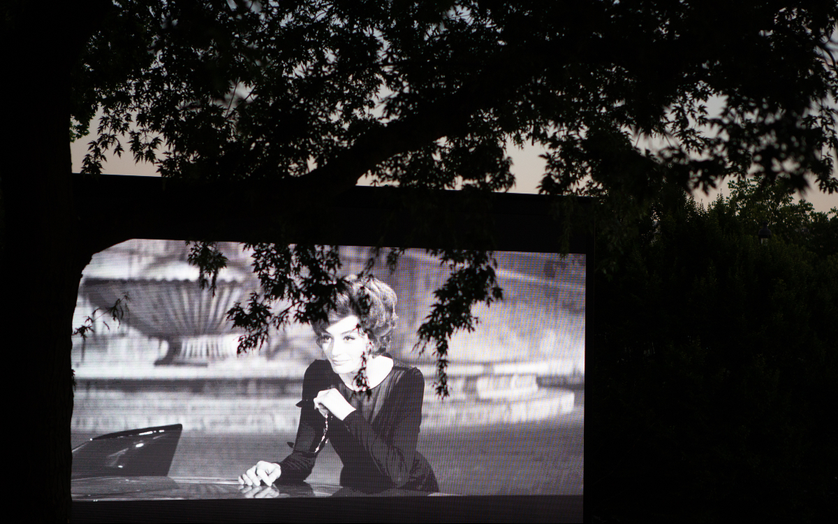 Séance de cinéma à Dolcevita-sur-Seine sur les berges de Seine