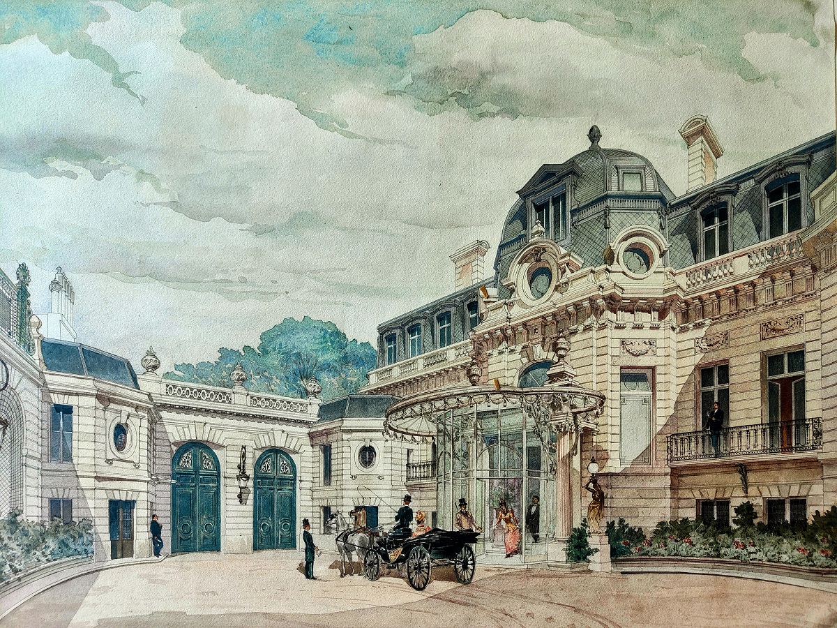 Hôtel particulier de Gustave Eiffel, rue Rabelais, Paris 8e. Perspective 