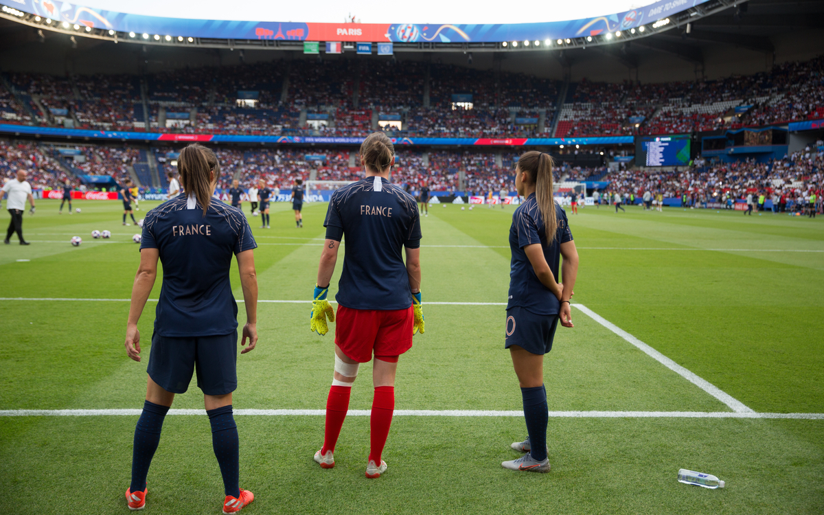 L'équipe de France de foot féminin lors de la Coupe du monde 2019
