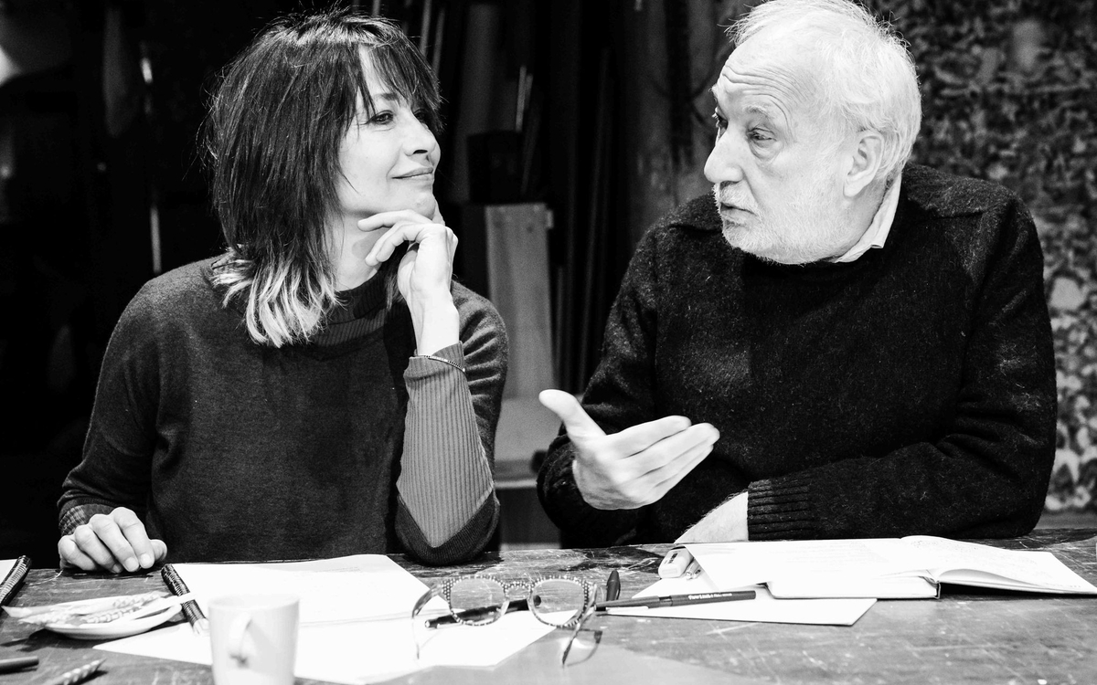 Sophie Marceau et François Berléand répètent "La Note"