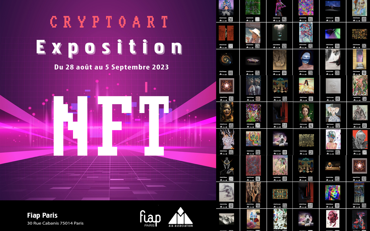 Exposition internationale Art NFT, Paris - Fiap, août et septembre 2023